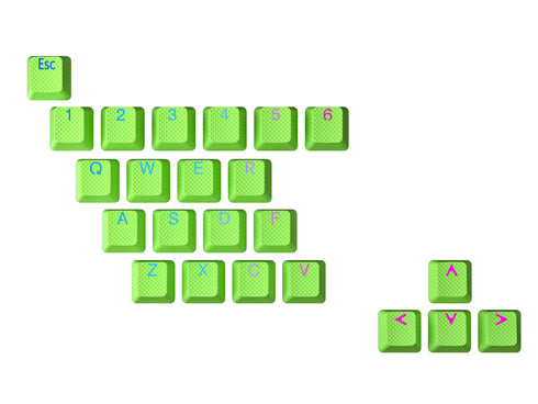 Rubberized TPR Keycaps - 23 Keys